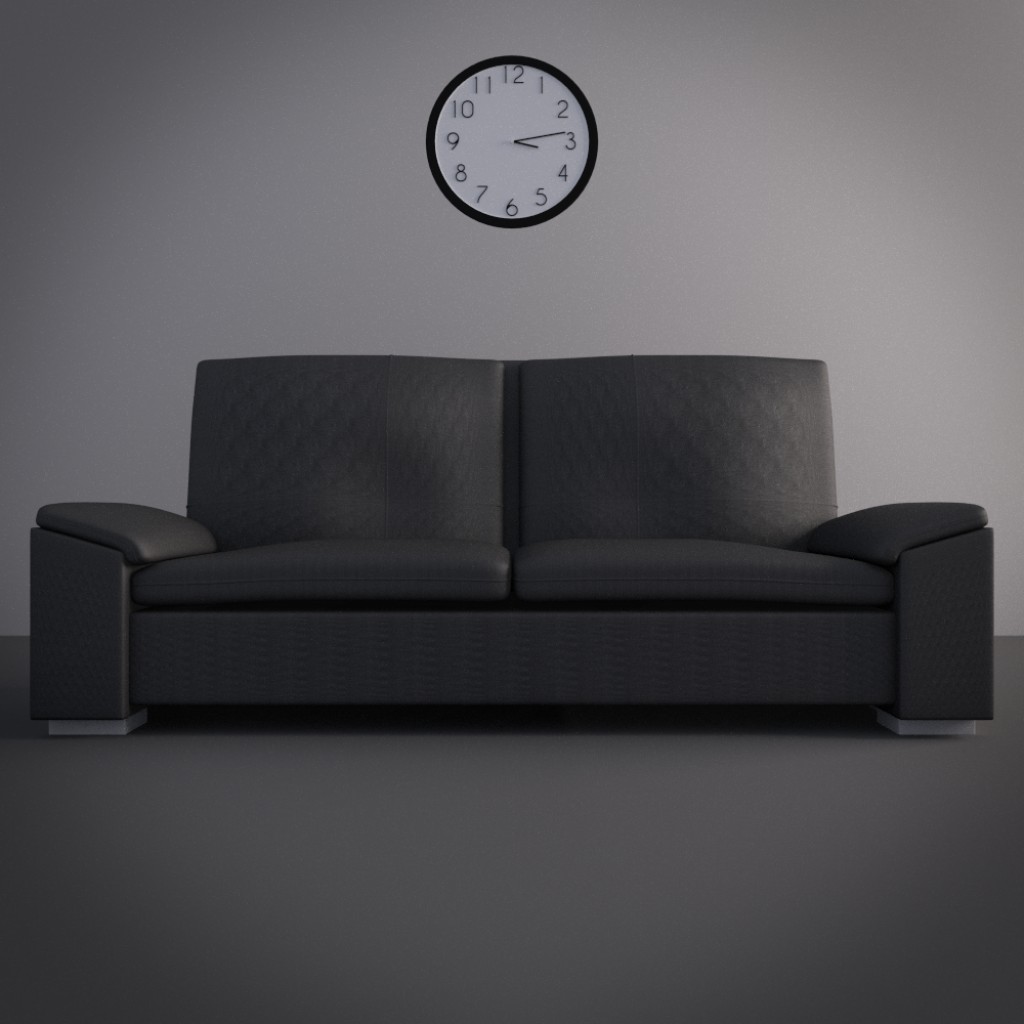 Leather Couch Model preview image 1